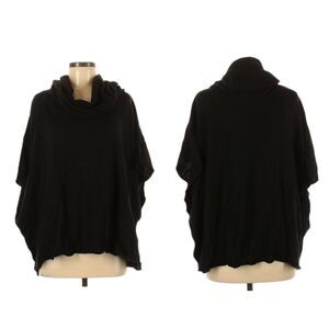 OLIVIA SKY Black Cowl Neck Wool Blend Oversized Sweater M/L